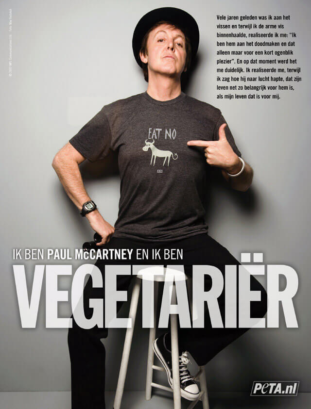 Ik ben Paul McCartney en ik ben vegetariër